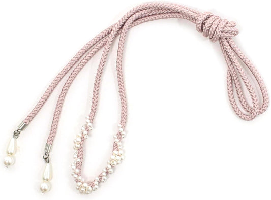Kyoetsu Women's Obikazari Kazarihimo Decorative Cord Yukata Accessory w/ Faux Pearls