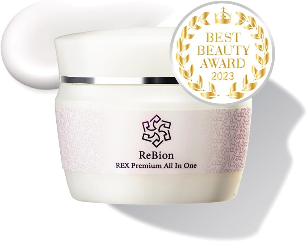 Rex Premium All-in-One Human Stem Cell, Exosome, Hyaluronic Acid, Deer Cream, Vitamin C Derivative, Moisturizing, Pores, Dry Skin, 1.8 oz (50 g)