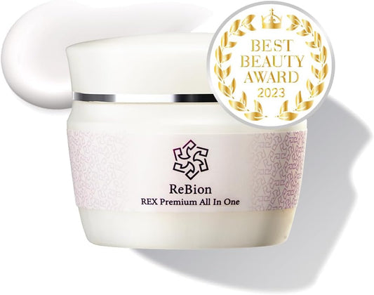 Rex Premium All-in-One Human Stem Cell, Exosome, Hyaluronic Acid, Deer Cream, Vitamin C Derivative, Moisturizing, Pores, Dry Skin, 1.8 oz (50 g)