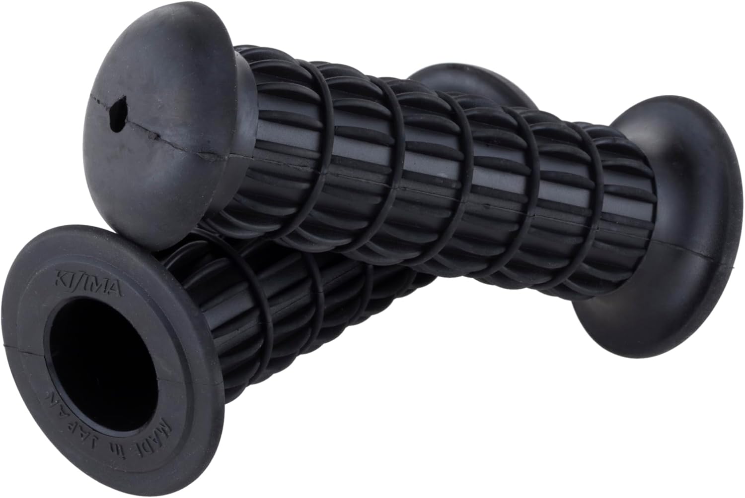 キジマ(Kijima) バイクパーツ グリップ クラシックミニ ラバー製 121mm φ22.2mm 非貫通タイプ 汎用 ブラック 201-4901