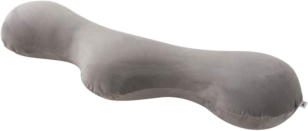 Emur Body Pillow, Cushion, Pillow, Moist Gray, Made in Japan, Washable Cover, Beads, Zipper Closure, Blissful Sleep