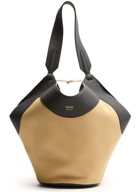 KHAITE Lotus small canvas tote bag - Image 1