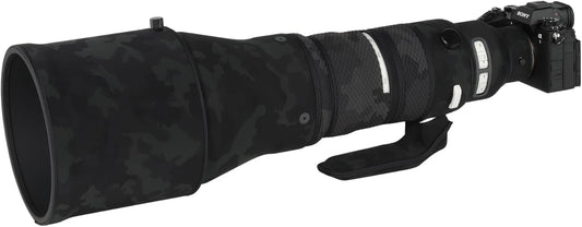 ZZQ&CCF Sigma Lens Waterproof Material Lens Protector Sigma 300-600mm F4 DG OS SPORTS Telephoto Lens Sigma Lens Camouflage Protector Double Layer Construction Fabric Lens Protection (Cool Black Camo)