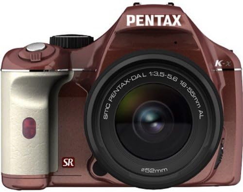 Pentax DSLR K-X Camera Lens Kit Body: Metal Brown