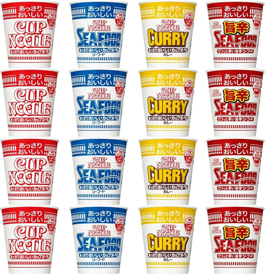 Light and Delicious Cup Noodles 4-Assortment Set (Regular Size 4 Types x 4 Each, Total 16 Pieces) Nissin Foods Assorted Cup Noodles Box Purchase