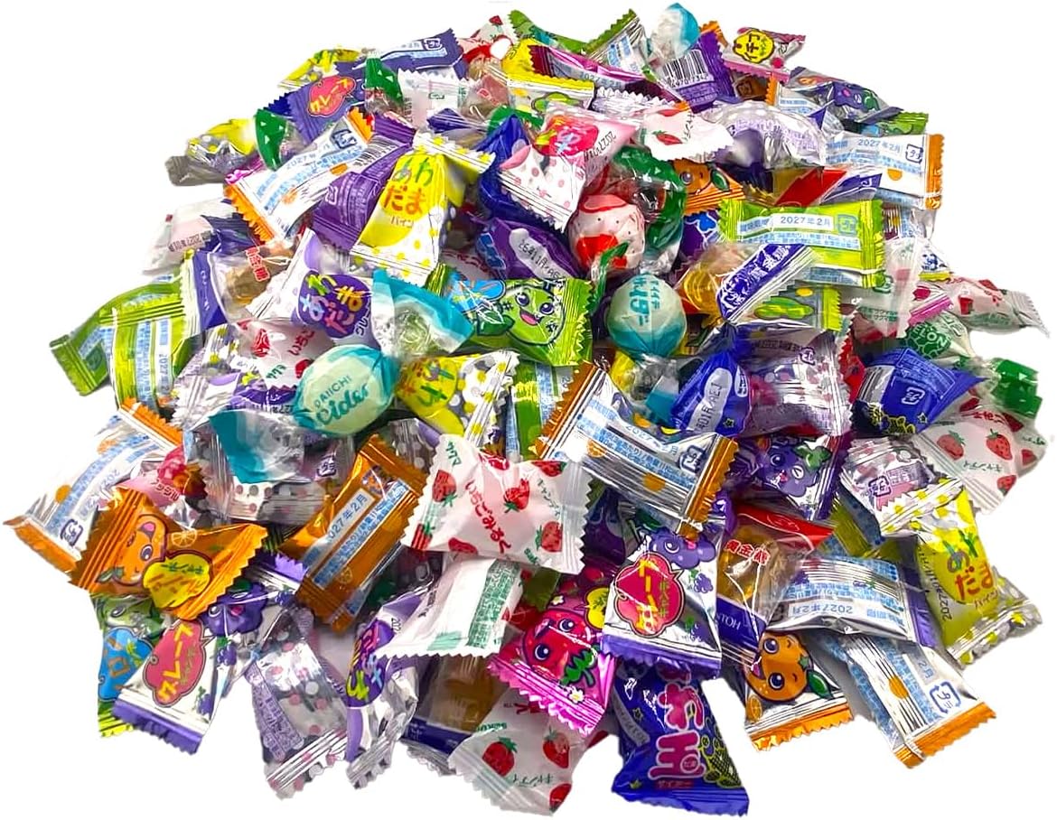 Candy Assorted 7 Varieties or More Approximately 110~120 Pieces (600g) Individually Wrapped Assorted Bulk Assortment