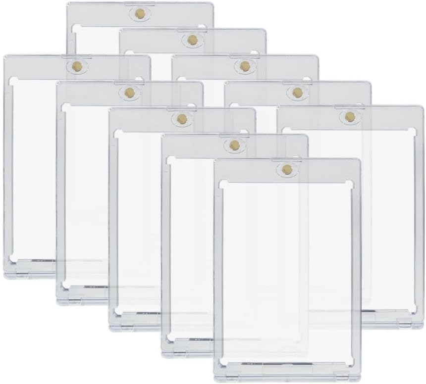 Set of 10 Magnetic Loaders, Card Loaders, Trading Cards, 35pt Loaders, Trading Card Cases, Pokémon Cards, Pokemon Card Case, YuGiOh Protection, Moisture-Proof, Storage, Collection, Storage, Trading