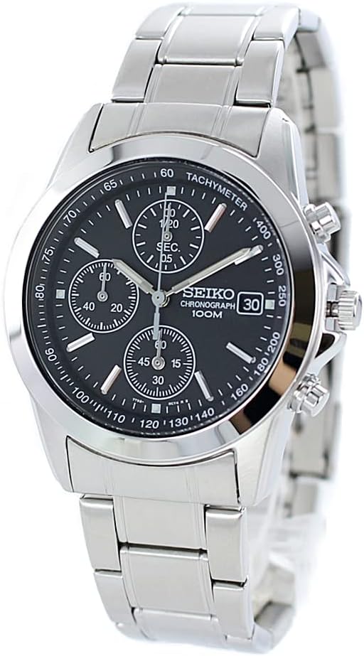 Seiko SND309P Wristwatch, Men's, Women's, Waterproof, Date Display, Chronograph, Bracelet Type