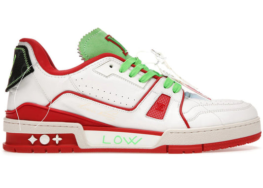 LOUIS VUITTON TRAINER NEON RED NEW YORK EXCLUSIVE VIRGIL