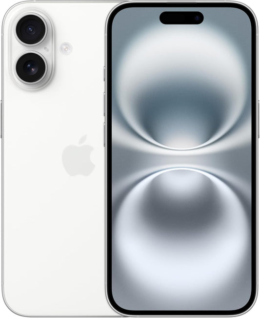 Apple iPhone 16, 128 GB, White, SIM-Free, 5G Compatible (Refurbished)