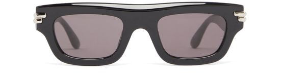 BOTTEGA VENETA Mitre Rectangular recycled acetate sunglasses - Image 1