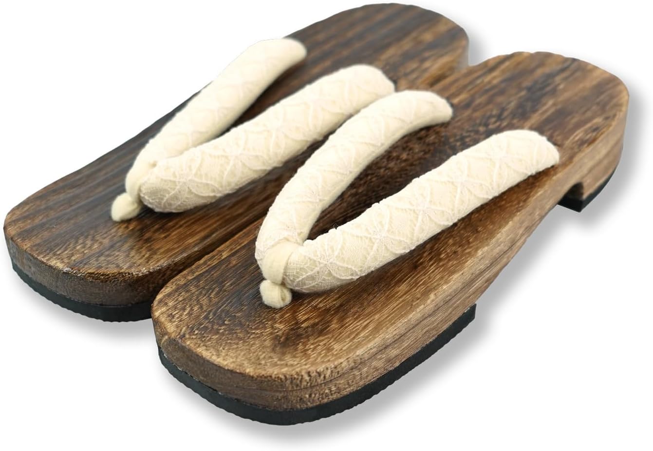 Kimono Misaku Women's Clogs sig11 Paulownia Women's Yukata Festival Lace Yellow Yellow Cream Off White Ribbon