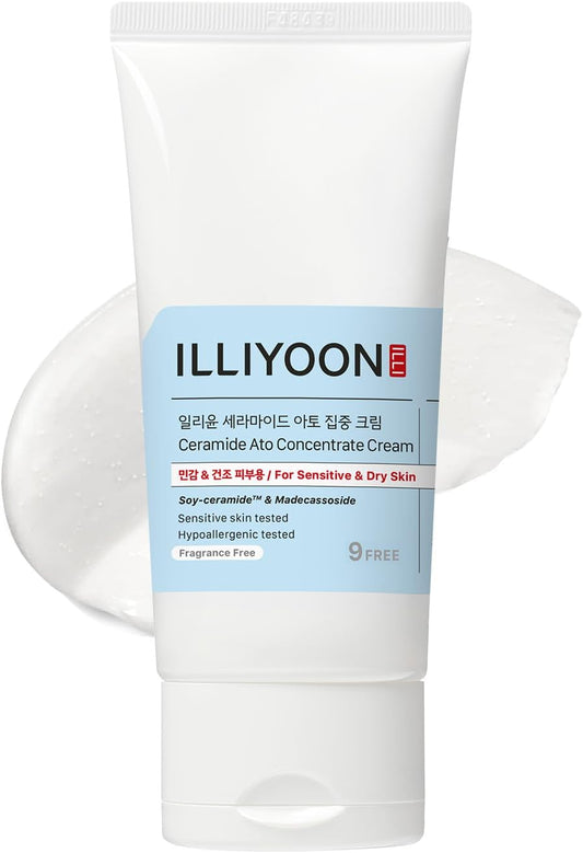 Illiyoon Ceramide at Concentrated Cream, 2.5 fl oz (75 ml), Hypoallergenic, Sensitive Skin, Dry Skin, Moisturizing Care, Cuticle Care, Vegan, Korean Cosmetics