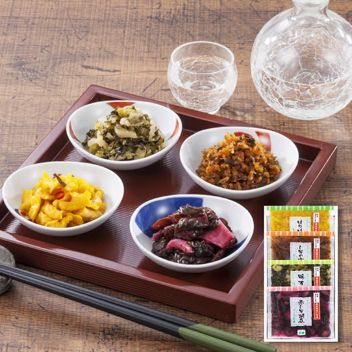 Daian Kyoshi Kiri-zukemono Set (Straight UP-H) 4-Piece Set Kyoto Pickles