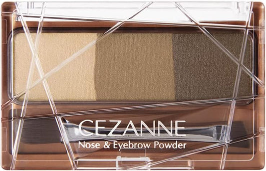 Cezanne Nose & Eyebrow Powder 01, Camel, 0.1 oz (3 g), Nose Contour, Eyebrow Powder, 0.1 oz (3 g), 1 Item