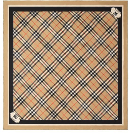 BURBERRY Square chequered silk scarf - Image 1