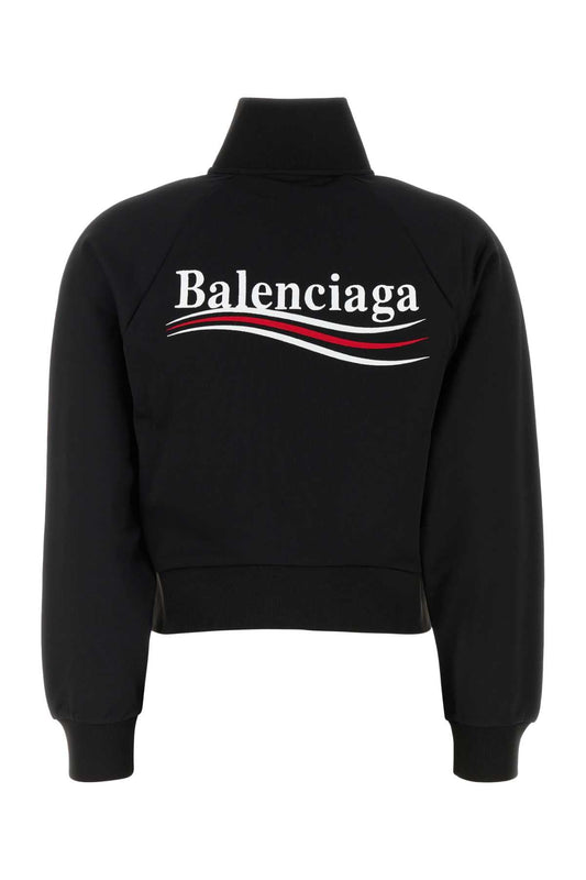 Balenciaga バレンシアガブラックナイロンベンスウェットシャツ - Image 1