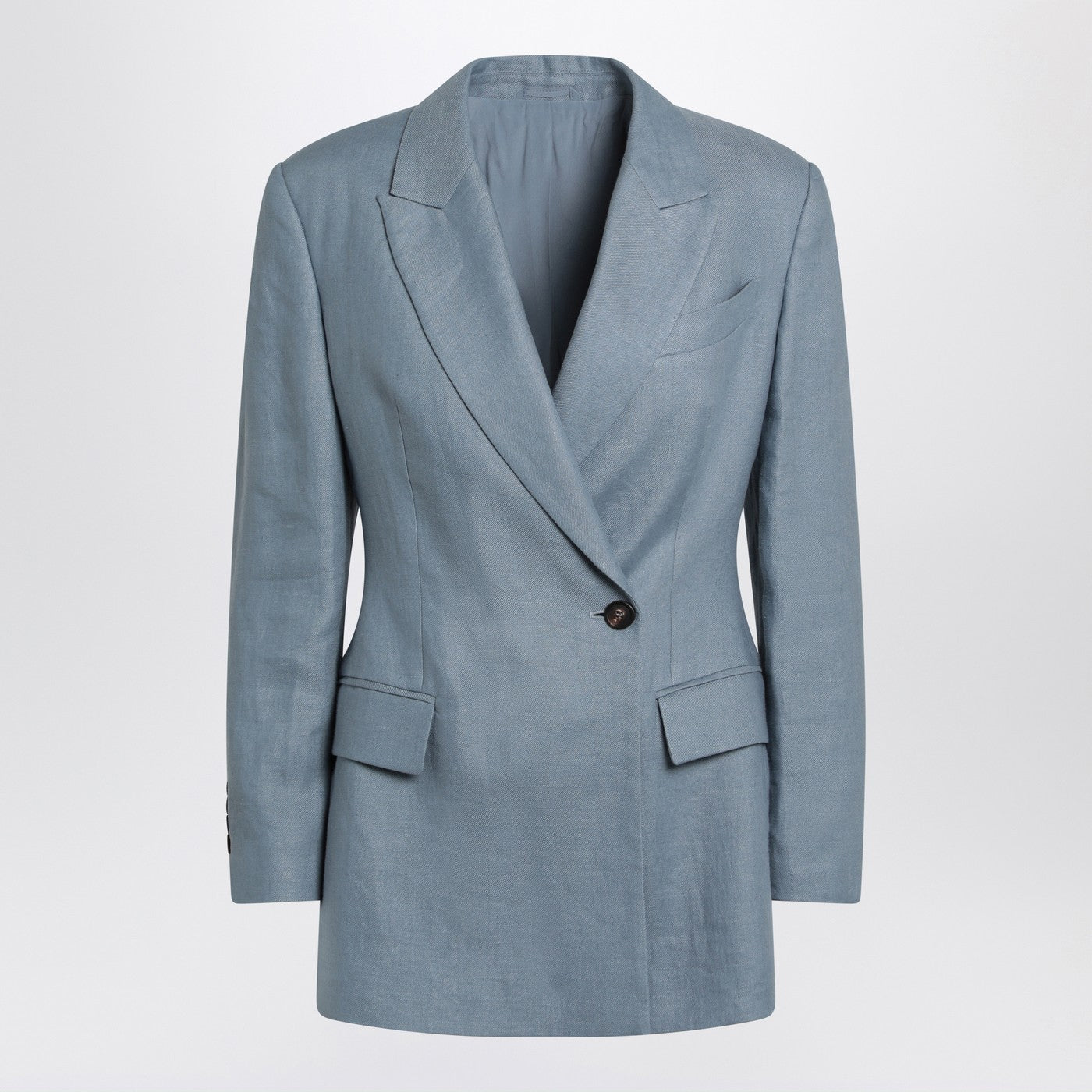Brunello Cucinelli Avio Colored Linen Blendジャケット - Image 1