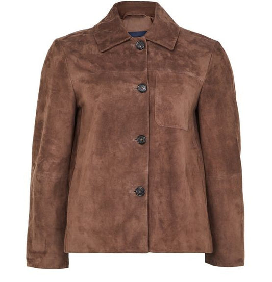 S MAX MARA Cloe shirt jacket in suede leather - Image 1