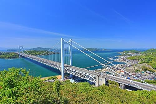 【日本の風景ポストカード】岡山県鷲羽山から望む瀬戸大橋２ はがき お土産 ハガキ 撮影/kazukiatuko