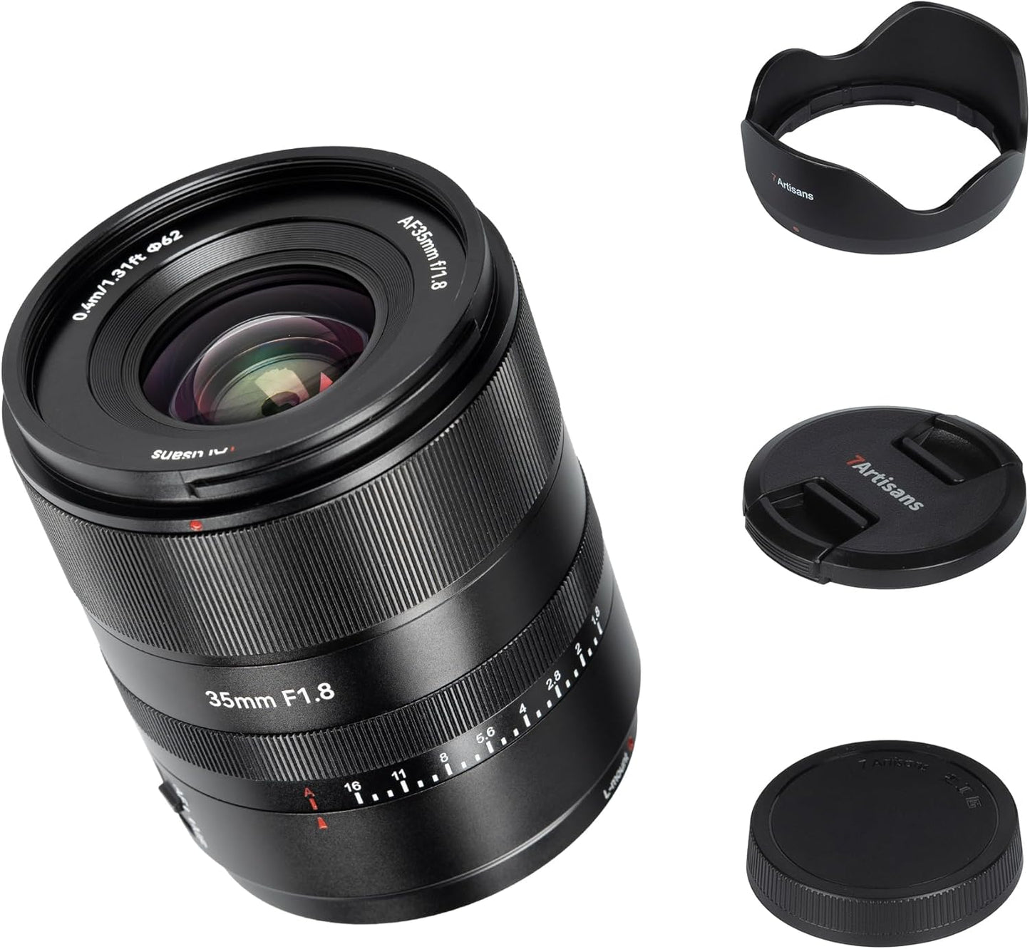 7artisans Autofocus 35mm F1.8 Full Frame Lens, F1.8 Large Aperture, Auto/Manual Compatible, Compatible with Leica/Panasonic S1, DC-S1, S5, DC-S5, LUMIX S9 Series and Sigma L-Series Mirrorless Cameras