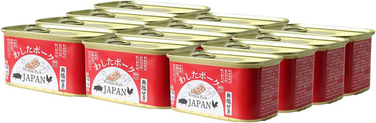 Washita Pork, 7.1 oz (200 g) x 12 Cans, 1 Case, Luncheon Meat, Uncured, Okinawa, Additive-free, Spam, Disaster Prevention, Emergency Storage, Long-term Storage, Additive-free, Canned, Okinawa