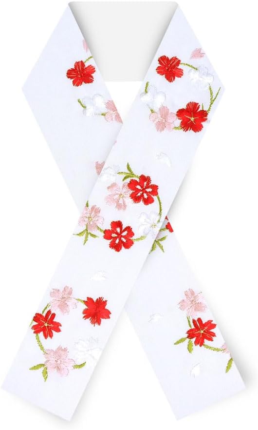 [NISHIORI] Embroidery, Half Collar, For Furisode, Kizakura, Kimono, White, Pink, Cream, Beige, Gold, Purple, Coming of Age Ceremony, Wedding, Graduation, Furisode, Visit Wear, Komon