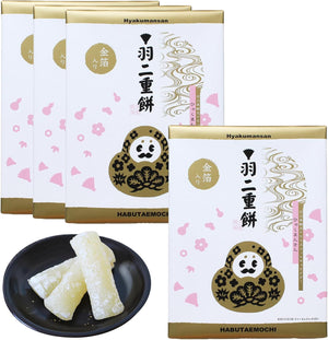 Sanwa Kanzawa Gold Foil Included, Hyakuman Feather Double Layered Mochi, 12 Pieces, 4 Boxes, Fluffy Mochi Confectionery, Souvenir, School Trip, Kanasawa Souvenir