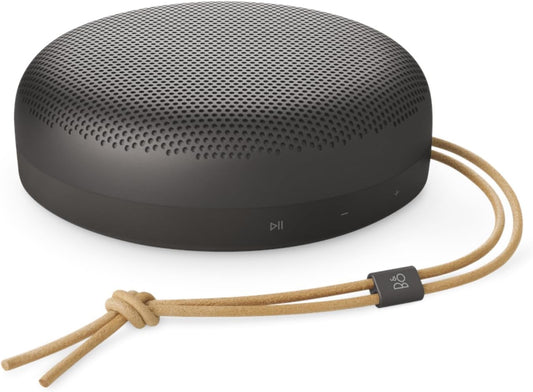 Bang & Olufsen Portable Speaker Beosound A1 3rd Gen Warm Granite Bluetooth Wireless IP67 Certified Waterproof Dustproof Video Conferencing 24-Hour Playback