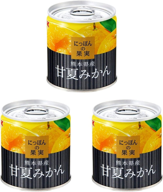 (Official) k&k Sweet Summer Mandarin Orange 6.5 oz (185 g) x 3 Packs, Canned Fruit, Made in Japan