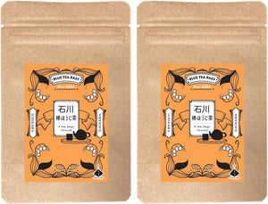 Blue Tea Bags Ishikawa Prefecture, Roasted Tea, Stick Tea Bag (0.08 oz (2 g) x 7 p x 2 Bags)