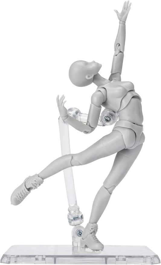 TAMASHII NATIONS S.H. Figuarts Body-chan -Sport-Edition DX Set (Gray Color Ver.) Approx. 5.3 inches (135 mm), PVC & ABS, Pre-painted Action Figure