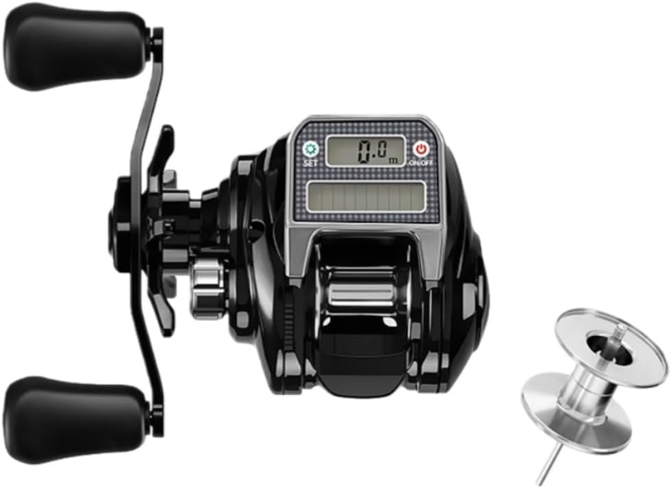 ドラグ、バックライト、カウンターを備えたデジタルベイトキャスティングリール 海釣り、磁気氷上釣り、いかだ釣り、橋釣り、ボート釣り、ルアー釣りに最適です