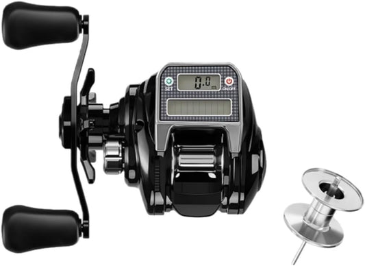 ドラグ、バックライト、カウンターを備えたデジタルベイトキャスティングリール 海釣り、磁気氷上釣り、いかだ釣り、橋釣り、ボート釣り、ルアー釣りに最適です