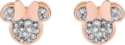 Disney Minnie Girls' Earrings, Stainless Steel, One Size, Jewellery Disney