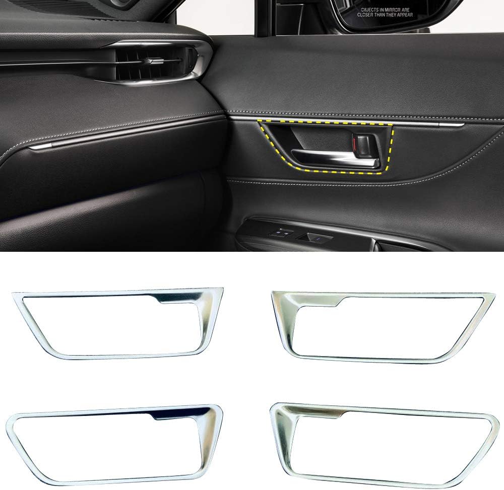 [Deesse] Toyota Harrier 80 Series 2020.06-2023 Stainless Steel Inner Door Handle Garnish Door Handle Cover Frame Interior Custom Parts Door Knob Accessories 4P (Matte Silver)