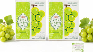 Shinshu Shine Muscat Gummy, 3.5 oz (100 g), Candy, Individually Wrapped, Gift, Souvenir, Sweet, Includes Cute Original Pocket Tissue