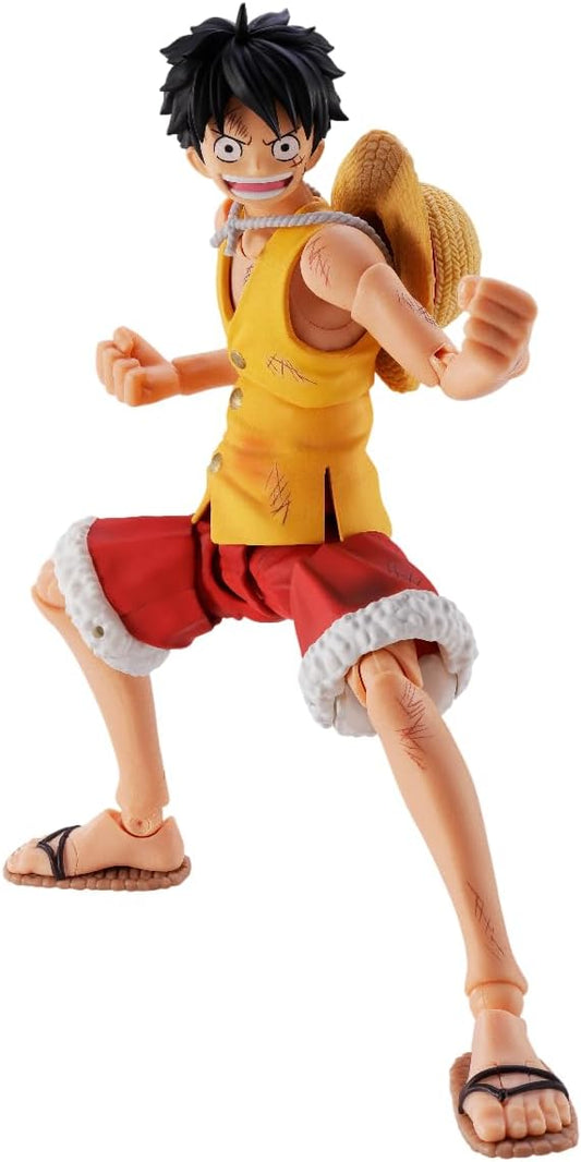 Tamashi Nations S.H. Figuarts One Piece Monkey D. Luffy Marinford Final Battle, Approx. 5.7 inches (145 mm), PVC & ABS Pre-Painted Action Figure