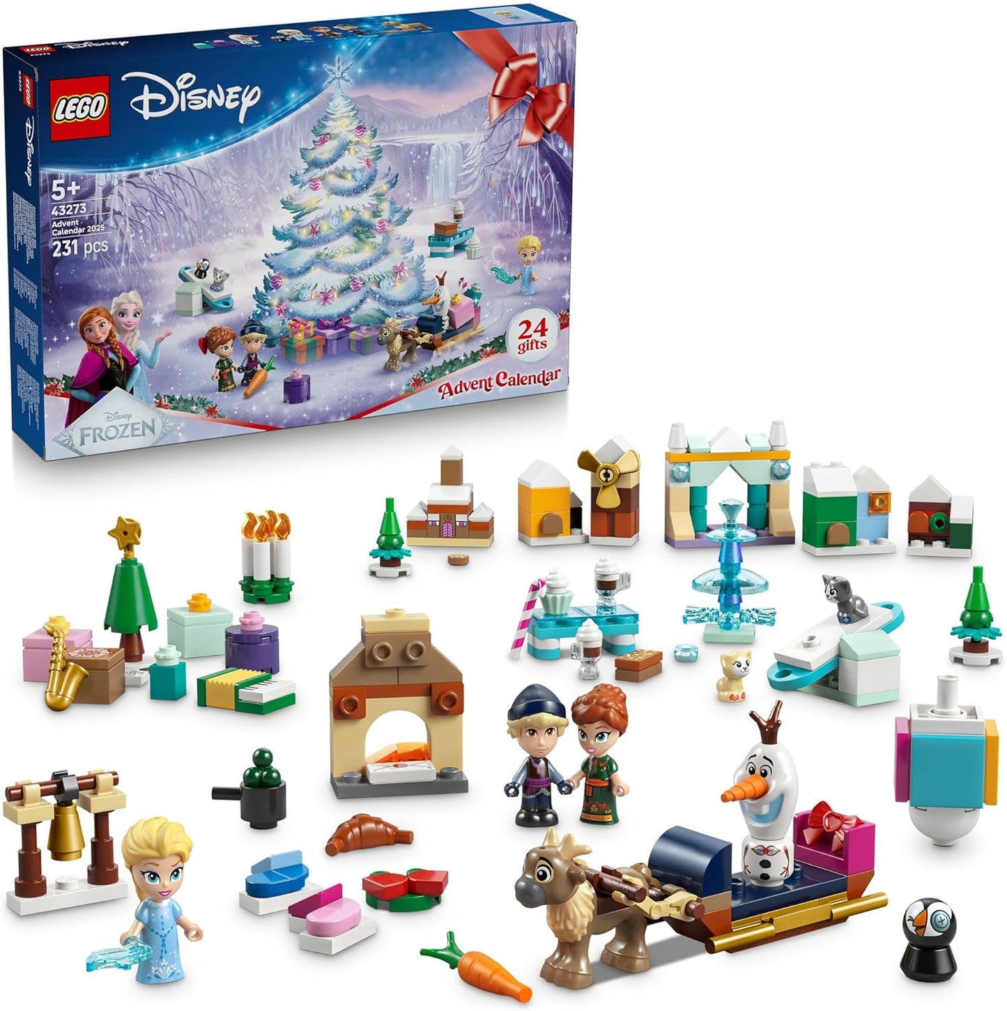 LEGO Disney Princess | Disney Frozen Advent Calendar 2025 Toy, Educational, Birthday Present, Blocks, For Boys and Girls, Children, Ages 5, 6, 7, 8, Christmas Gift, Disney Merchandise 43273