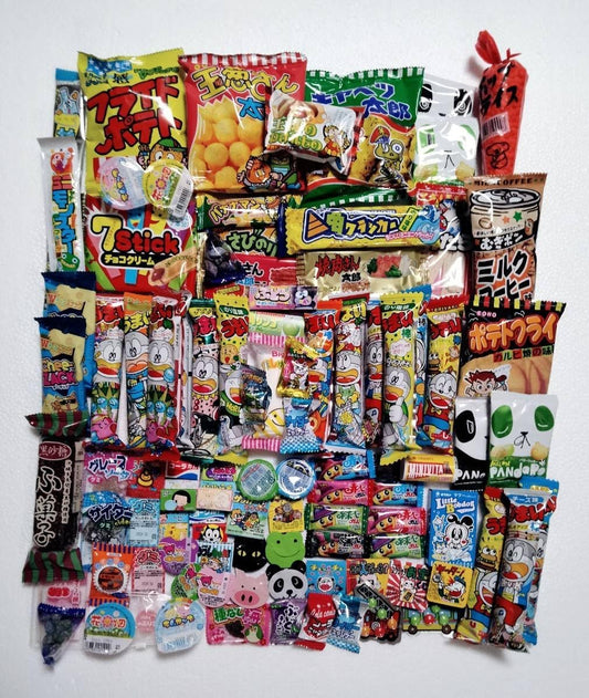 Assorted Dagashi, 100 Piece Set, Shop Exclusive Wet Wipes, Bulk Purchase, Festivals, Grabbing Food Stalls, Snacks, Eating Comparison, Festivals, Lottery, Gift, Birthday, Surprise, Events, Children,