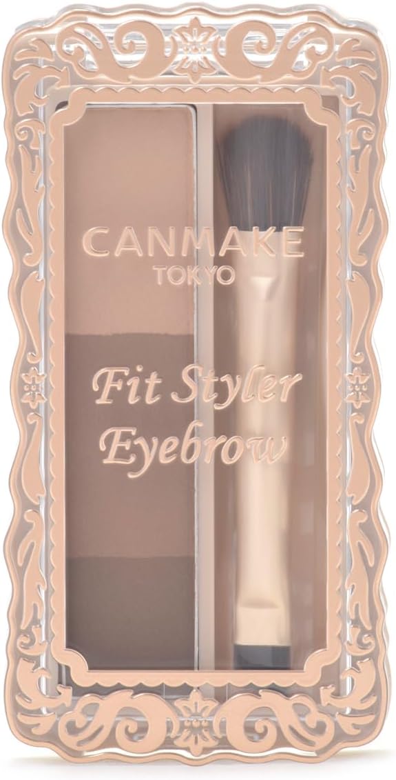 Canmake Fit Styler Eyebrow 01 Natural Brown 0.07 oz (2 g) Eyebrow Natural Eyebrow Exfoliating Eyebrow