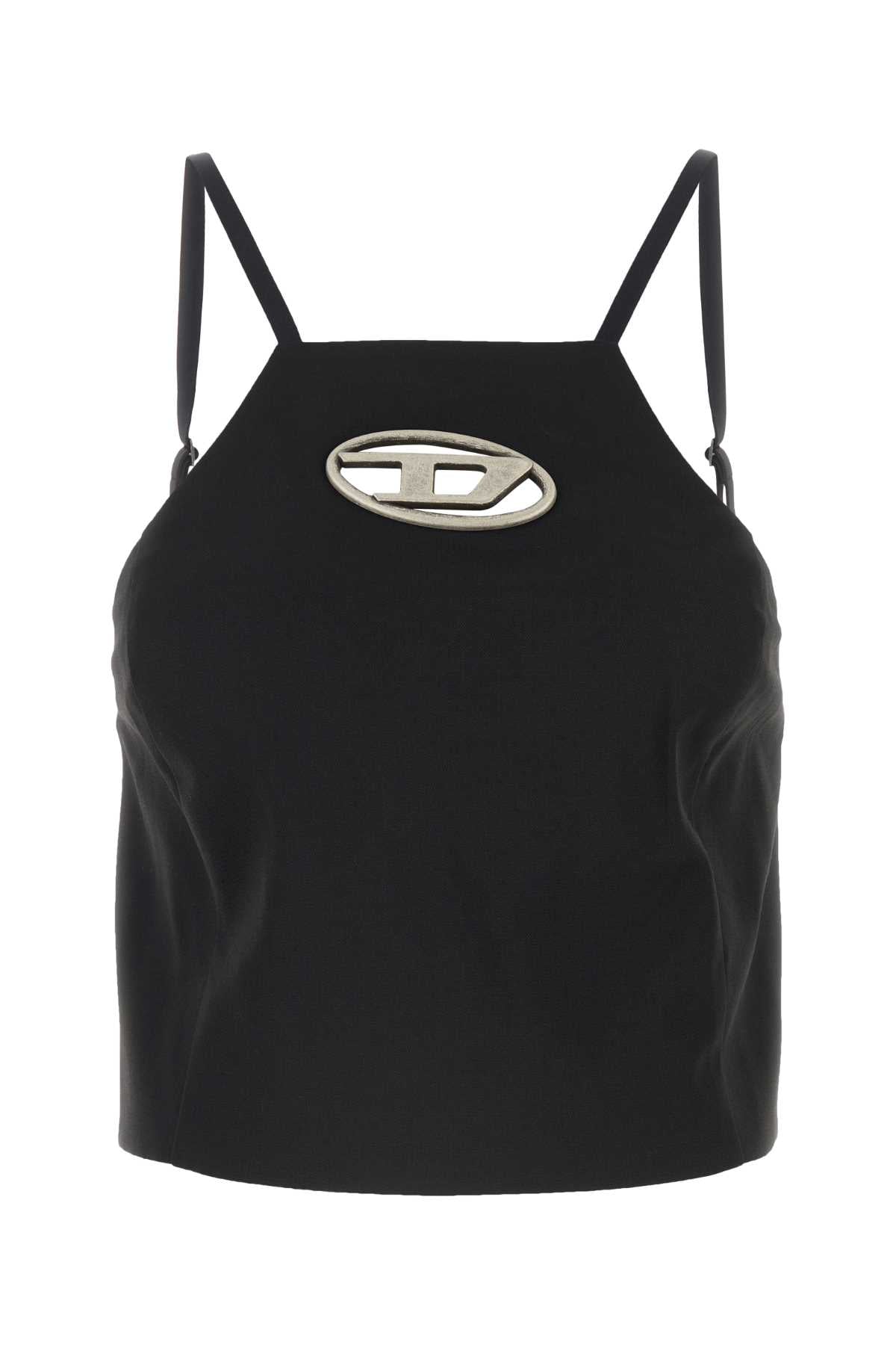 Diesel ディーゼルブラックストレッチポリエステルブレンドT Wilight Top - Image 1