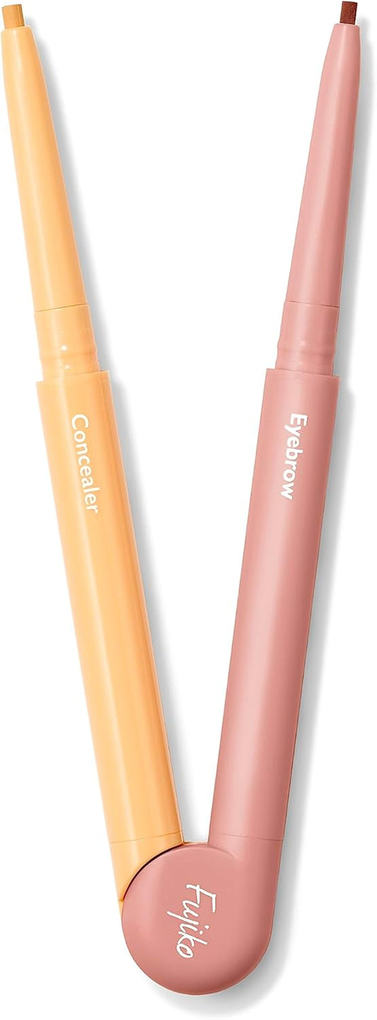 Fujiko Beautiful Eyebrow Arranger, 101 Mocha Brown, Eyebrow (0.04 g), Concealer (0.08 g), Eyebrow Concealer, Brown, Namoka Brown, Beautiful Eyebrows