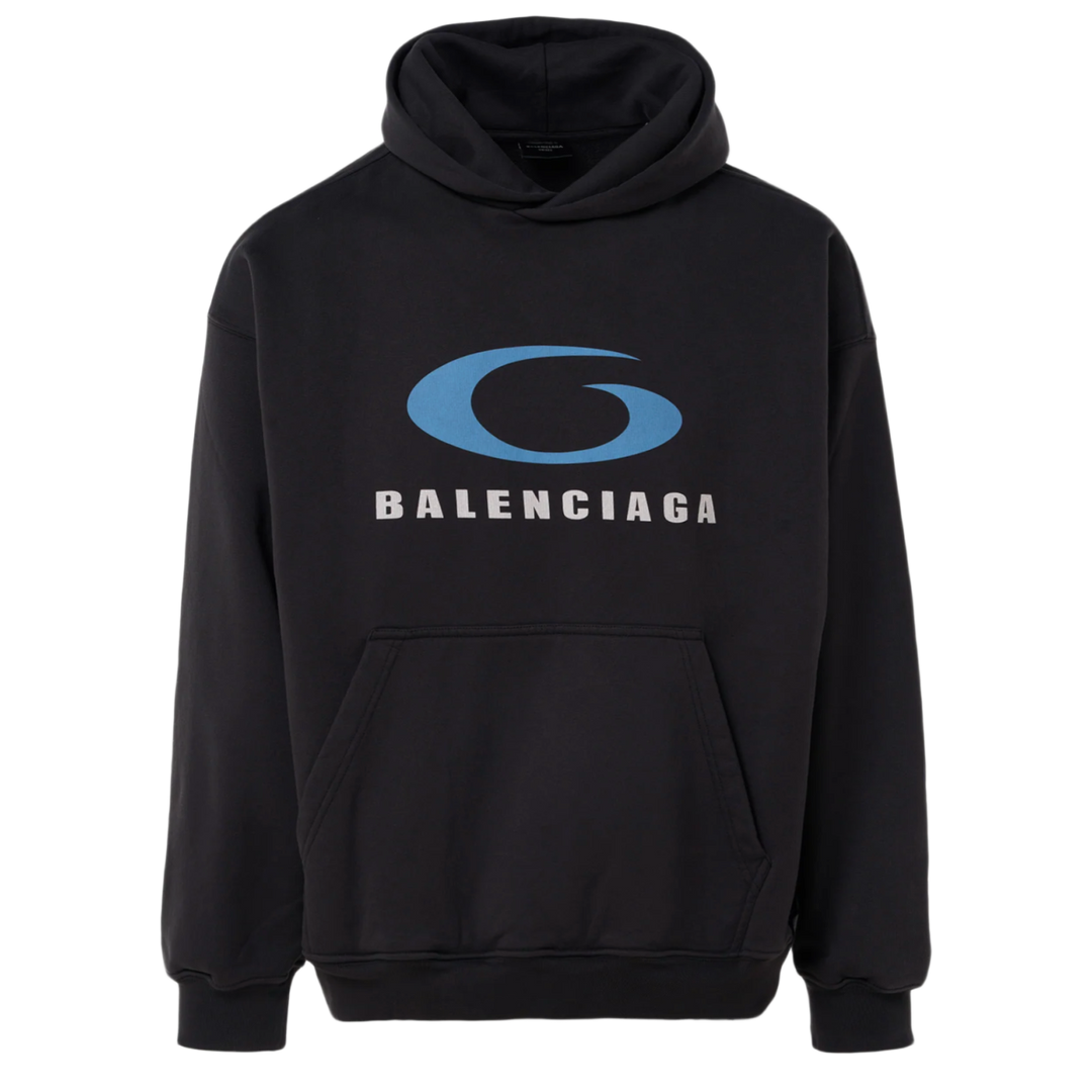 BALENCIAGA 'LOOP SPORTS' BLACK HOODIE