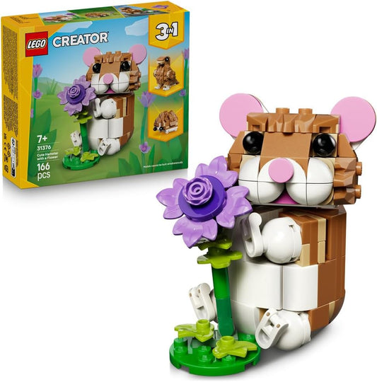 Lego Creator 31376 Flower Daisy Ham-chan Toy Birthday Present Blocks for Girls Boys Children 7 Years Old 8 Years Old 9 Years Old Elementary School Plants Fake Green Interior Stylish