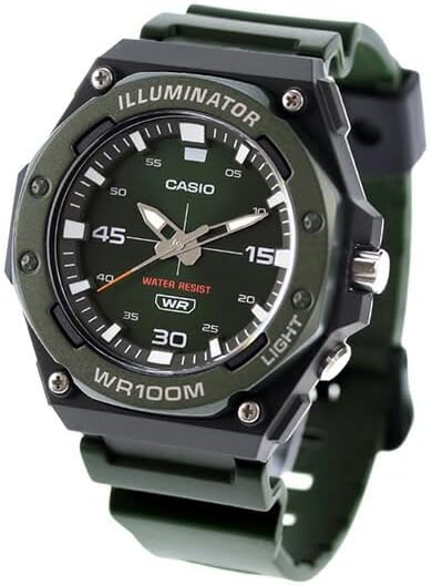 Casio MW-620H-3AV Standard Chippukashi Quartz Men's Watch, Khaki, sports