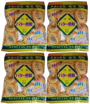 Special Butter Senbei, Tohoku Limited, Aomori Prefecture Limited, Shiikawa Confectionery, Tohoku Special, Senbei, Bakery, 16 Sheets x 4 Bags, Senbai