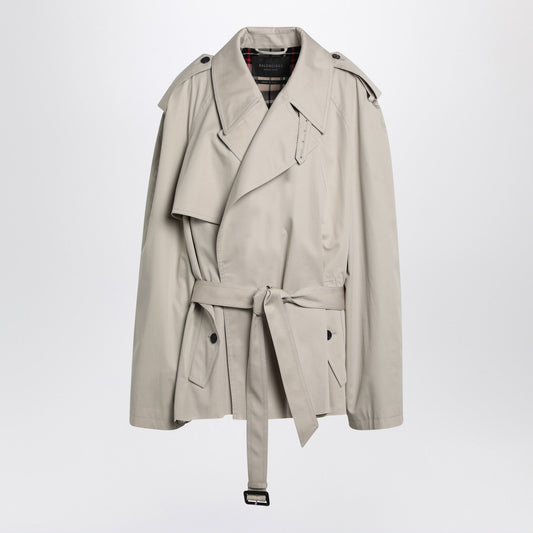 Balenciaga バレンシアガベージュ綿のツイルのトリンチトレンチコート - Image 1