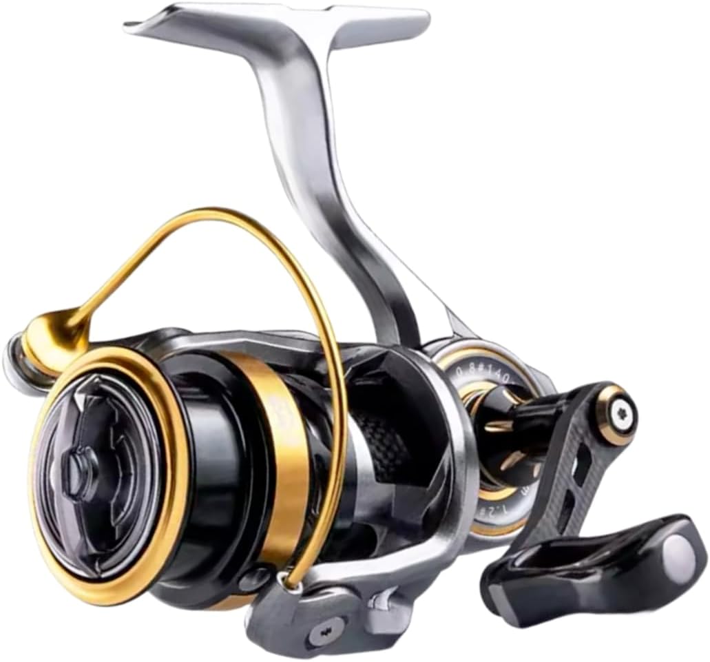 Fi's+7 Spinning Reel, Carbon Fiber Body, Lightweight Model, 1000, 1500, 2000, Various Light Games, Screw-in Handles, Bearings, 6+1, Gear Ratio, 5.2:1, Maximum Drag Force, 11.0 lbs (5 kg), Aging