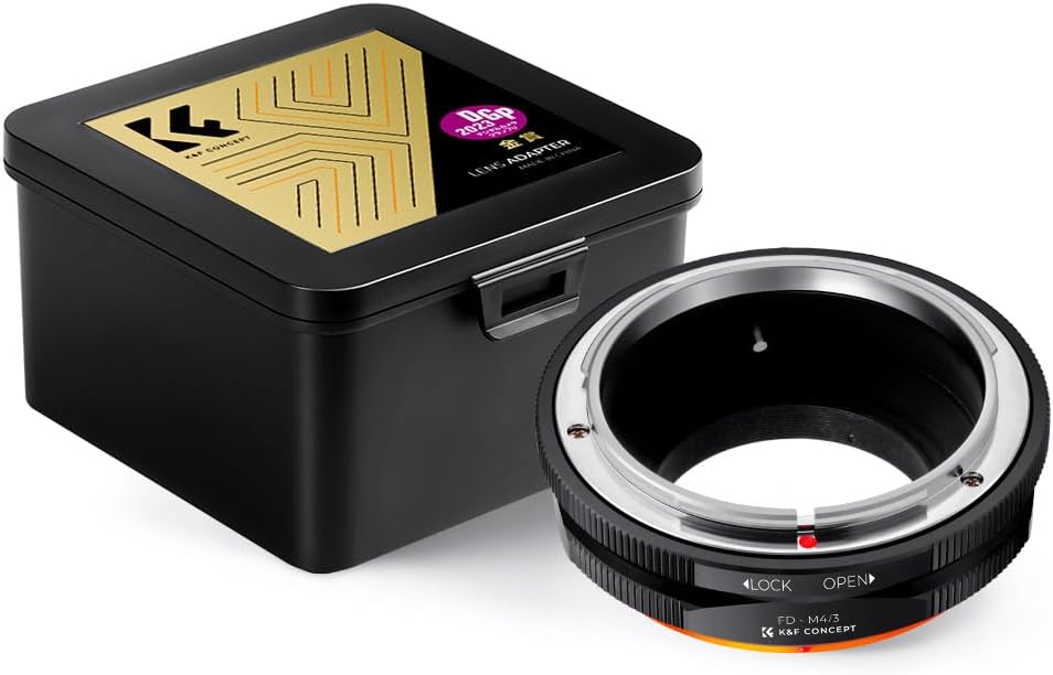 K&F Concept Mount Adapter for Canon FD Lens to Micro 4/3 Mount Camera PROII, Matte Finish, Anti-Glare, Infinity, Manufacturer's Direct Store
